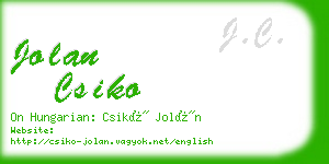 jolan csiko business card